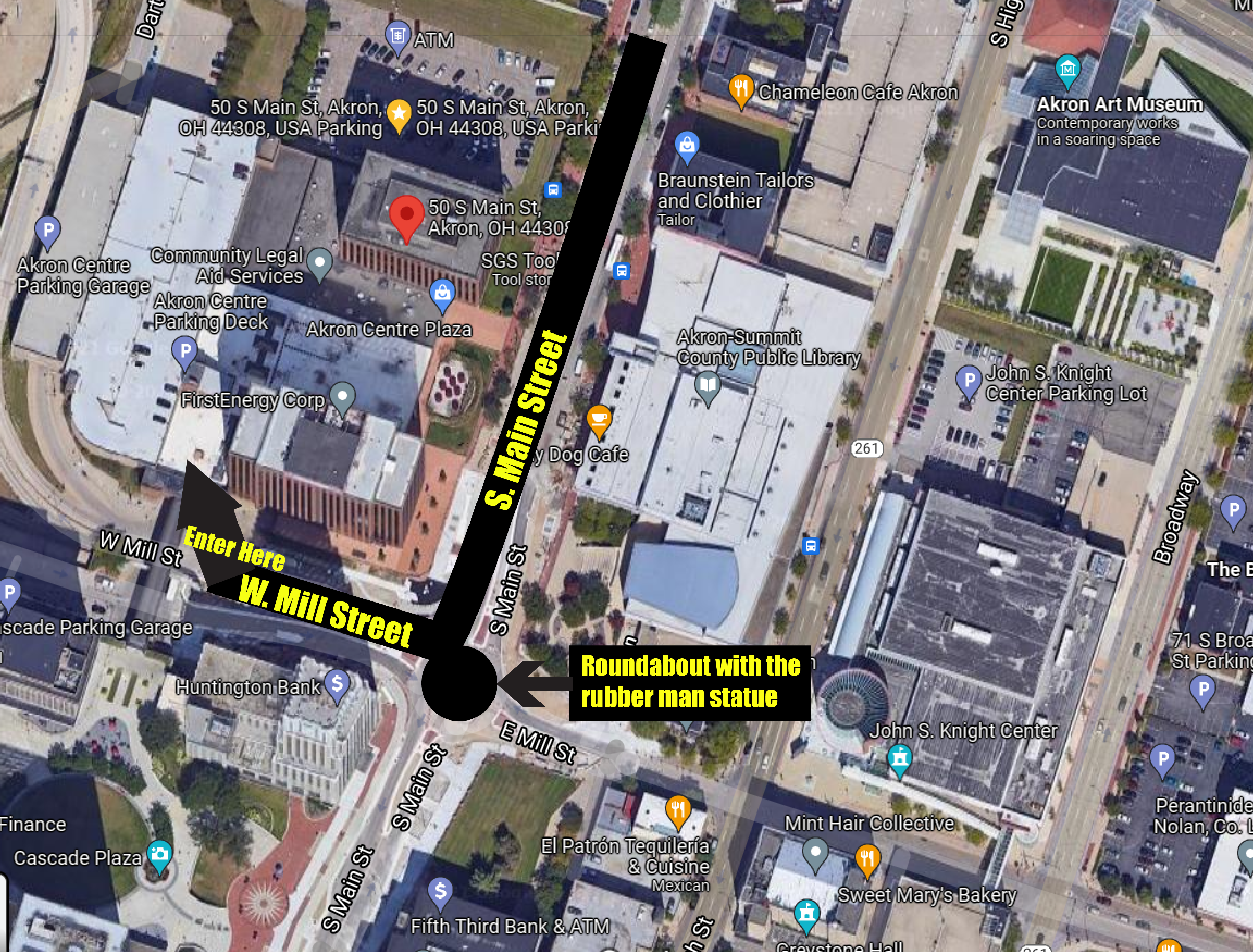 traffic view 50 south main street 01 Directions and Parking